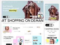 an image of a website page that has been designed to look like it is shopping on demand