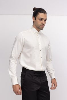 Pique Bib Tuxedo Shirt - White White - Ron Tomson French Cuff, Tuxedo Shirts, Fashion Suits, Men Shirt Style, Formal Shirts, Black Enamel, Body Fit, Dress Shirts, Los Angeles California