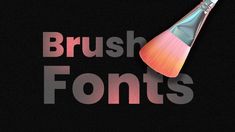 the brush font has been changed to be pink