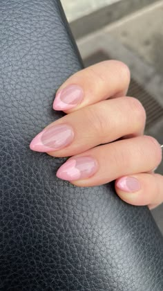 Unghie Sfumate, Casual Nails, Soft Nails, Pink Nail, Pink Acrylic Nails, Chic Nails