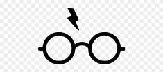 harry potter glasses with lightning bolt in the background