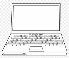 an open laptop computer with a blank screen on the keyboard, hd png clipart