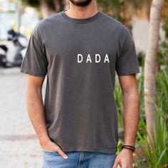 This beautiful Dad Shirt brings extra coziness to your wardrobe while the relaxed fit makes it an excellent daily choice.  The double-needle stitching throughout the tee makes it highly durable while the lack of side-seams helps the shirt retain its tubular shape. Perfect Gift for Dad Birthday, New Dad Gift, Father's Day Gift. Relaxed Fit. DTG Pigment Print - Durable Print. Sizes: S-3XL ~MATERIAL:~ Unisex Adult T-Shirt: * Comfort 1717 * 100% ring-spun cotton * Medium fabric (6.1 oz/yd² (206.8 g/ Papa Shirt, Gifts For New Dads, New Dads, Dad Birthday, Dad To Be Shirts, Gifts For Father, Soft Colors, Fathers Day Gifts, Gifts For Dad