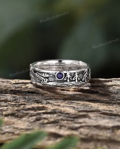 😍View Other Wedding Band https://www.etsy.com/listing/1629041215 https://www.etsy.com/listing/1160544663 https://www.etsy.com/listing/1001480252 Every Jewelry is made from the very scratch, and made by hand and carefully polished especially for you. OUR ITEM DESCRIPTION ✦ Handmade, high-quality item! ◆ Stones ◆ * Type: Lab Sapphire * Shape: 2.5 mm Round ◆ All sizes are available, contact me if they do not contain the size you want in the drop-down. ◆ Metal Type & Purity: ◆ white+black ◆ Sterling silver Making & Shipping:  All rings are made to order and handmade in our American studio. The making process is about 2-3 weeks. (specified time, contact us)  Us domestic shipping time: 3-5 days  International shipping time: 7-12 days for most destinations, excluding customs delays. Usually the Wedding Band Sapphire, Promise Rings For Guys, Sapphire Wedding Band, Rings Unique, Vintage Wedding Band, Handmade Jewelry Gift, Matching Rings, Unique Ring, 12 Days