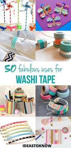 some crafts that are made with washi tape