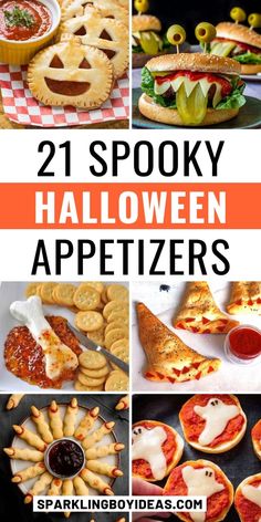 Halloween is just around the corner, which means it's party time! And who better to throw a Halloween party than your friends and family? If you're looking for Halloween appetizers, then you've come to the right place! From mini ghosts to spooky pumpkins and everything in between, I've got tons of Halloween appetizer ideas that are fun and festive. These Halloween food ideas are super easy recipes that are sure to please a crowd. Fun Halloween Appetizers, Halloween Potluck, Easy Halloween Party Food, Halloween Appetizer, Halloween Finger Foods, Halloween Appetizers Easy, Halloween Themed Food, Halloween Party Appetizers