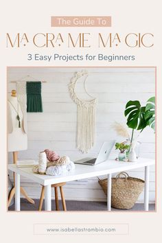 Macrame studio I Am Looking, Macrame Tutorial, Macrame Patterns, Macrame Diy, Easy Projects, Looking Forward, Plant Hanger, Instagram Feed