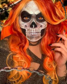 Halloween, Halloween costume, makeup Halloween Costume Makeup, Unique Makeup, Cute Halloween Costumes, Creative Halloween Costumes, Halloween Accessories, Costume Makeup, Ghost Rider, Halloween Halloween, Halloween Ideas