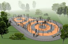 an artist's rendering of a children's play area