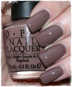 Opi Nail Polish Colors, Taupe Nails, Nail Paint Shades, Brown Nail Polish, Brown Nail, Opi Nail Colors, Nails Opi, Natural Nail Designs, Pretty Nail Colors