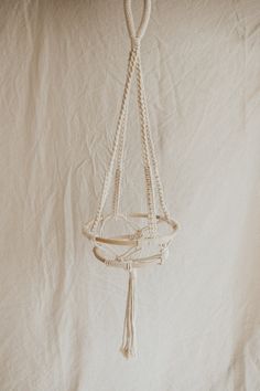 bloomingville Objects White / FINAL SALE Cotton Macrame Plant Hanger Macrame Projects Ideas, Macrame Plant Hanger Patterns, Macrame Planter, Macrame Knots Tutorial, Handcrafted Knife, Macrame Knots Pattern, Diy Macrame Plant Hanger, Diy Plant Hanger