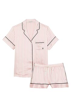 Popular Gifts For Teens, Silk Pjs, Flannel Shorts, Satin Pj Set, Lingerie Catalog, Victoria Secret Pajamas, Satin Short, Short Pj Set, Beauty Sleep