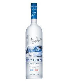 a bottle of grey goose vodka