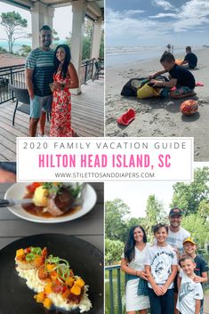 the family vacation guide for hilton head island, sc is featured in this postcard