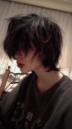 Long Boy Haircut For Boys, Emo Guy Haircut, Closeted Ftm Hair, Emo Men Hair, Emo Guys With Fluffy Hair, Emo Short Haircut, Short Emo Haircuts For Guys, Emo Hair Inspiration, Emo Hair Guys