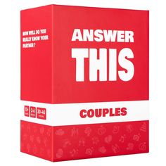 a red box that says, answer this couples