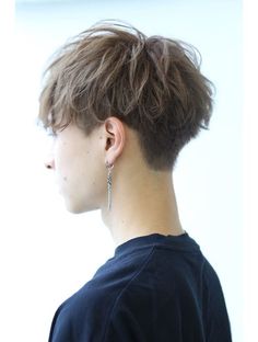 Two Block Haircut, Undercut Long Hair, Asian Haircut, Tapered Hair, Men Hair Color, Short Hair Undercut