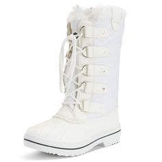 New Winter Snow Boot Rubber Sole Mid Calf Lace Up Design Fully Lined Interior Calendered Rubber Sole Unit Waterproof Construction Fashion Snow Boots New White Insulated Lace-up Boots, White Waterproof Boots, Construction Fashion, Fashion Snow Boots, Sorel Caribou Boots, Womens Duck Boots, Wedge Heel Sneakers, Short Rain Boots, Snow Gear