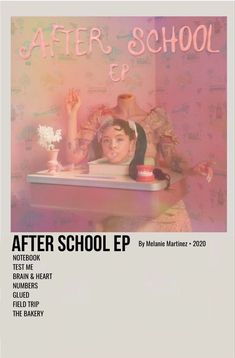 the cover of after school ep, featuring a woman in a bathtub with her hands up