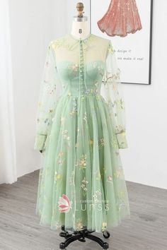 Mint Green Prom Dress, Evening Wear Dresses, Girls Formal Dresses, Plus Size Formal Dresses, Party Kleidung, Formal Dresses Short, Embroidered Maxi Dress, Grad Dresses, Green Prom Dress