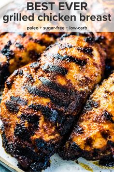 SAVE FOR LATER! This is the BEST grilled chicken breast recipe! The chicken breasts are marinated in an easy to make wet rub using pantry staple spices then grilled until juicy and crazy delicious. With a few tips that I have, learn how to grill chicken breast so it is juicy and delicious every time. #theendlessmeal #grilledchicken #grilledchickenbreast #chickenbreastrecipes #summer #summerrecipes #sugarfree #paleorecipes #whole30 #glutenfree #dairyfree #bbqchicken #bbqparty Chicken Recipes Bbq, Best Grilled Chicken Breast, Best Grilled Chicken Recipes, Grill Chicken Breast, Best Grilled Chicken Marinade, How To Grill Chicken, Perfect Baked Chicken Breast