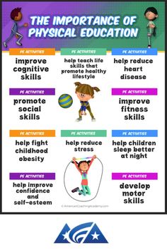 the importance of physical education in children's health and safety skills, with an info sheet