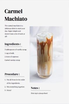 a recipe for caramel macchiato