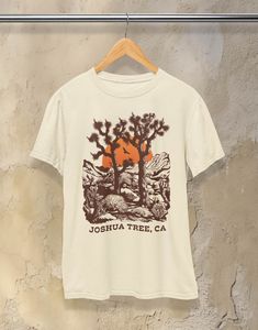 joshua tree ca t - shirt hanging on a wall