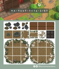 the game is showing how to make a garden in animal crossing, and where it's located