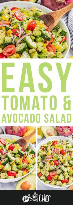 this easy tomato and avocado salad is the perfect side dish for any meal