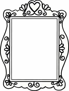 an ornate frame with hearts on it