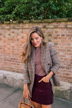 Packing For London, London Ootd, Gingham Coat, Pijamas Women, Check Blazer, Blazer Outfit, Gal Meets Glam, Looks Chic, Plaid Blazer