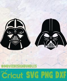 two star wars masks with the words movie design bundles cricut svg png dxf