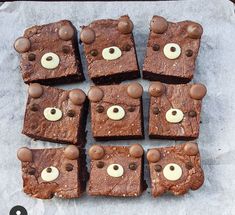 there are brownies with googly eyes on them