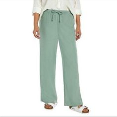 Nwt Pull-On Linen Pants With Drawstring Waist. Two Side Pockets And Two Faux Back Pockets. Measurements Lying Flat Are Approximately 41” In Length, 18” Across Waist Unstretched And Inseam Is Approximately 27” Button Fly Pants, Khaki Cargo Pants, Black Faux Leather Leggings, Wide Leg Crop Pants, Stretchy Pants, Gap Fit, Linen Pants Women, Gap Women, Gap Pants