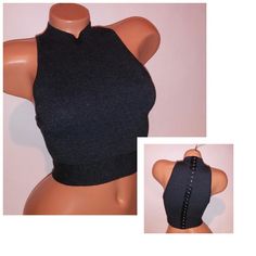 Victoria Secret Crop Top Xs Dark Gray High Neck Sweater Material Sleeveless Viscose Blend New With Tags *Bundle To Save Chavonne11 092524 Chic Stretch Sleeveless Crop Top, Fitted Sleeveless Halter Top Casual Style, Trendy Stretch Halter Top Sleeveless Blouse, Trendy Stretch Sleeveless Halter Top, Chic Stretch Crop Top Vest, Fitted Crop Top Vest For Party, Chic Fitted Sleeveless Crop Top, Fitted Sleeveless Chic Crop Top, Trendy Fitted Sleeveless Halter Top