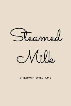 the title for steamed milk, written in black ink on a beige background with a handwritten