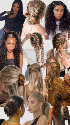 Hairstyles For Hot Weather, Hair Styles For Long Hair, Styles For Long Hair, Summer Blonde Hair, Curly Hair Styles Easy, School Hairstyles, Hair Stylies