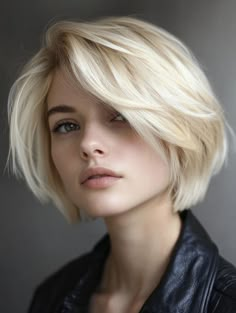 Choppy Bobs, Fine Hair Styles For Women, Chin Length Haircuts, Short Shaggy Haircuts, Long To Short Hair, Asymmetrical Bob, Medium Short Hair