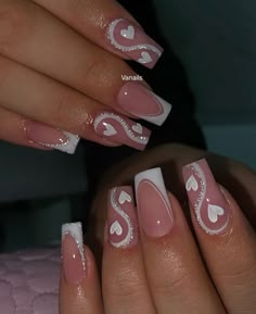 Bow Nail Designs, Cute Simple Nails, Square Nail Designs, White Nail, Diy Nail Art