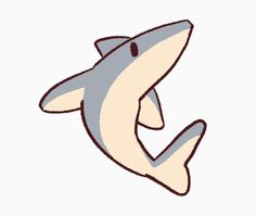 a drawing of a shark with its mouth open