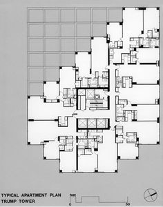 New York Apartment Floor Plans, Hotel Suite Floor Plan, Flat Plan, Office Floor Plan, Slope House, Building Skin