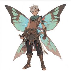 a man dressed as a fairy with wings