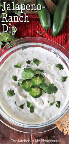 Bowl of Jalapeno-Ranch Dip Chuys Jalepeno Ranch Dip, Pickled Jalapeno Dip, Jalapeno Chip Dip, Creamy Jalapeno Ranch Dip, Ranch Dip For Wings, Jalapeno Ranch Dip Easy, Ranch Jalapeno Dip, Jalapeños Dip, Jalapeño Cilantro Dip