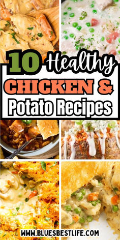 A collection of chicken and potato recipes. Chicken And Potato Recipes, Lunch Side Dishes, Casseroles With Chicken, Comfort Chicken, Baked Meals, Salads Lunch, Potato Casseroles, Chicken And Potato, Recipes For Family Dinner