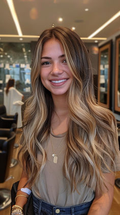 caramel balayage, brunette balayage hair Golden Honey Brunette Hair, Caramel Balayage On Dirty Blonde Hair, Baylage Highlights On Brown Hair, Brunette With Balayage Highlights, Caramel Root Melt, Light Baylage Brunette, Bronde Balayage Dark Roots, Long Bronde Balayage Hair, Caramel Balayage Long Hair