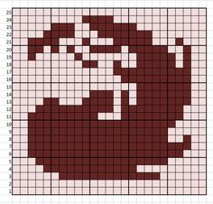 a cross stitch pattern with an image of a woman's face in brown and white