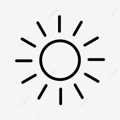 the sun icon is shown in black and white