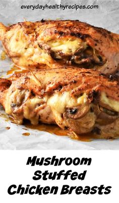 Stuffed Chicken With Mushrooms, Chicken Stuffed With Mushrooms, Chicken Mushroom Bacon Recipes, Stuffed Chicken Ideas, Stuffed Chicken Breast In Air Fryer, Stuffed Chicken Recipes Baked Easy, Stuffed Boneless Chicken Breast Recipes, Chicken Breast Mushroom Recipes, Chicken Breast And Mushroom Recipes