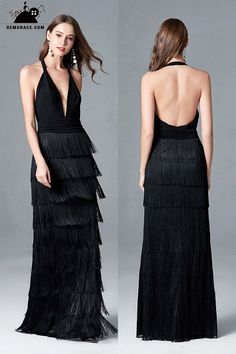 Fitted Backless Formal Dresses, Fitted Backless Dress For Formal Occasions, Black Spring Gala Gown, Fitted Backless Evening Dress, Fitted Evening Bridesmaid Dress, Fitted Backless Summer Gown, Fitted V-neck Party Gown, Full Length Evening Gala Dresses, Formal Fitted Full Length Dresses